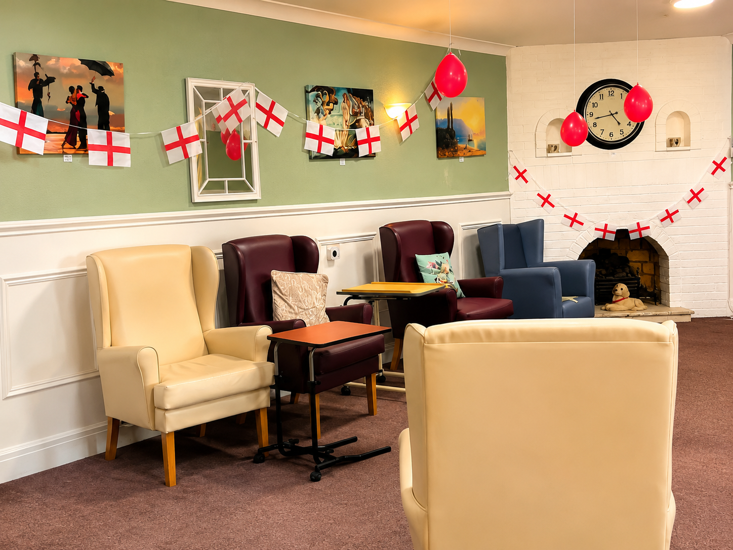 The warm, welcoming lounge at Royal Court Care Home